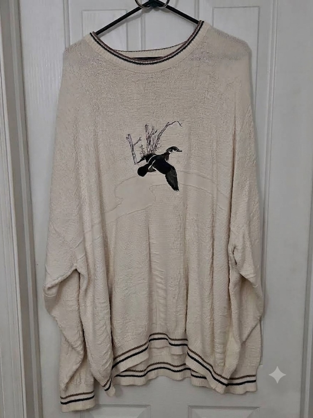 Vintage Fieldmaster Wood Duck Embroirered 100% Cotton  Crewneck Sweater Sz 3XL